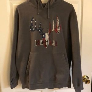 Redhead Grey (red,white, Blue) hooded pullover